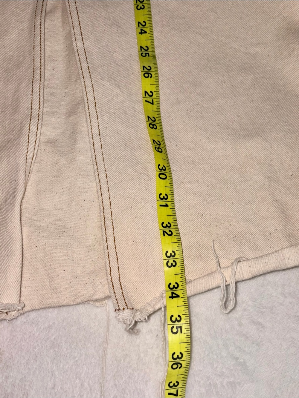 Steve Madden Avani Denim Ivory Midi Skirt sz 10 - Picture 8 of 9